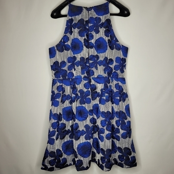 Badgley Mischka Liliana Blue Floral Dress - Picture 12 of 12